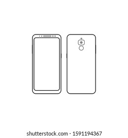 Handphone icon vector illustration logo template for many purpose.Isolated on white background
