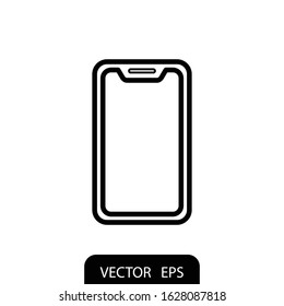 Handphone icon vector illustration logo template for many purpose. Isolated on white background.