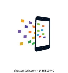 handphone icon vector logo template,eps 10