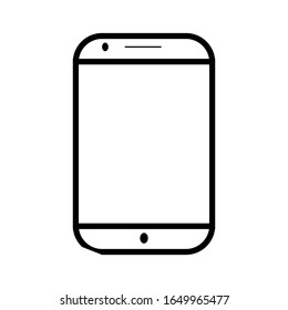vector de icono de teléfono en un fondo blanco