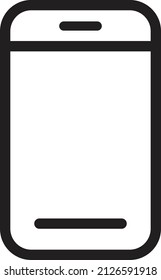 handphone line icon, editable stroke and color.