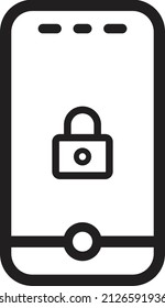 handphone line icon, editable stroke and color.