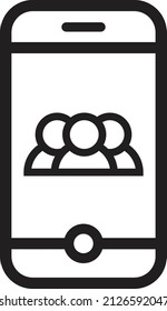Handy-Linie Symbol, bearbeitbarer Strich und Farbe.
