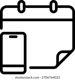 Illustration des Handyzeilensymbols