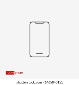 Handphone, mobilephone, smartphone and tablet icon or symbol. Vector flat style for graphic and web design, logo. EPS10 black pictogram