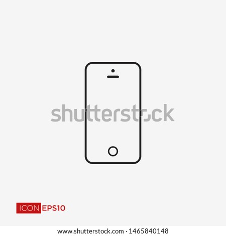 Handphone, mobilephone, smartphone and tablet icon or symbol. Vector flat style for graphic and web design, logo. EPS10 black pictogram