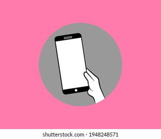 Handphone or Smartphone Icon Illustration Design