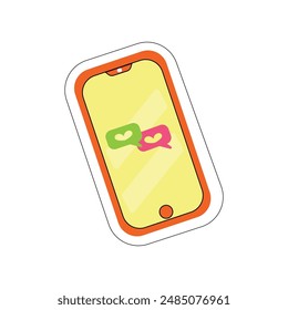 Vector del teléfono. Clipart de teléfono.  Etiqueta engomada del teléfono