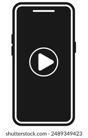 Handphone vector icon isolated on white background.