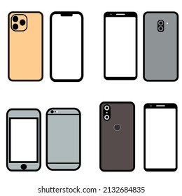 Handphone Vector icon: several kinds of mobile phone design,digital themes,infographics and related assets other