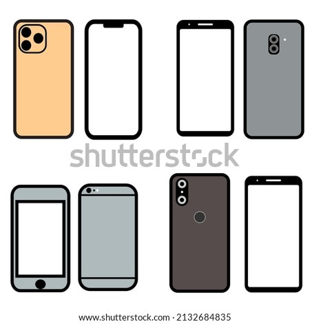 Handphone Vector icon: several kinds of mobile phone design,digital themes,infographics and related assets other