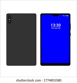 Plantilla de símbolo de icono del vector del teléfono de mano