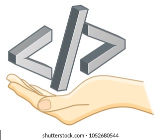 Handpicked Coding Solutions Icon as EPS 10 File