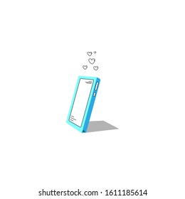 Handpone icon design templates containing love letters