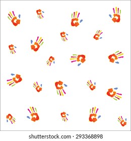 handprint background vector illustrator