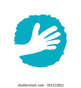 Handprint. Hand. Colorful. Background. Vector. Snowball.