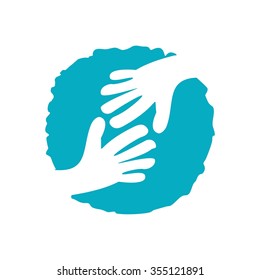 Handprint. Hand. Colorful. Background. Vector. Snowball.