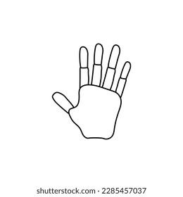 Vector de icono de huella digital. Signo de ilustración manual. Símbolo o logotipo de impresión manual.