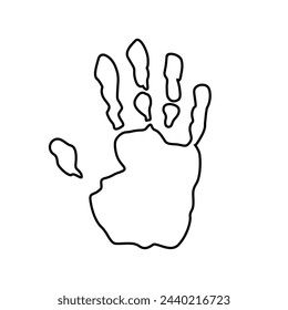Vector de icono de impresión manual. Signo de ilustración de mano. Símbolo o logotipo de impresión a mano.