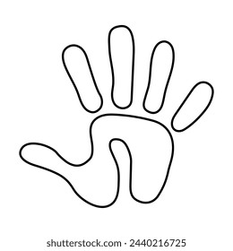 Handprint icon vector. Hand illustration sign. Hand Print symbol or logo.