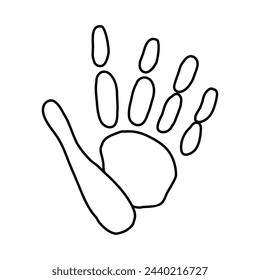 Handprint icon vector. Hand illustration sign. Hand Print symbol or logo.