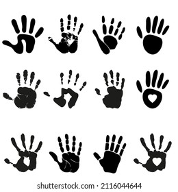 Handprint icon vector set. Hand illustration sign collection. Hand Print symbol or logo.