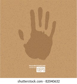 Handprint on paper