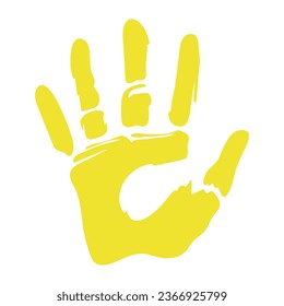 handprint paint color artistic isolated icon
