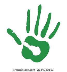 handprint paint color design vector isolated