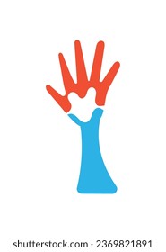 handprint paint colors illustration vector isolated