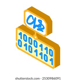 isometrischer Symbolvektor für die Handabdruckerkennung. Handabdruckerkennungszeichen. einzelne Symbolgrafik