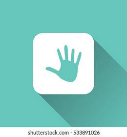 handprint sign. icon design