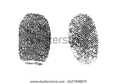 HandPrints, Fingerprints Vector on Black Colour