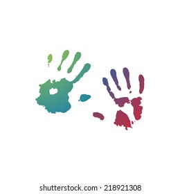Handprints. Vector