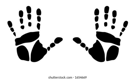 Handprints Vector Illustration Stock Vector (Royalty Free) 1654669 ...