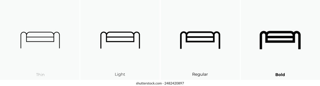 Handrail icon. Thin, Light Regular And Bold style design isolated on white background