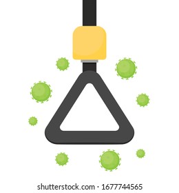 Handrail loop vector. Bacteria vector. Virus on Handrail loop vector.