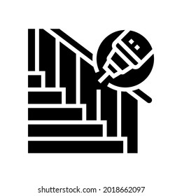 handrail repair glyph icon vector. handrail repair sign. isolated contour symbol black illustration