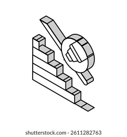 handrail repair isometric icon vector. handrail repair sign. isolated symbol illustration