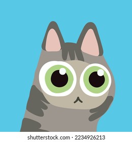 handraw cute cat vector set  