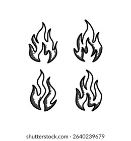 Handraw icon doodle design elements, logo, mascot and elements for drawing, isolated on white background simple design doodle