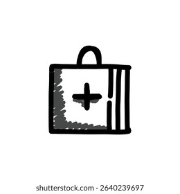 Handraw icon doodle design elements, logo, mascot and elements for drawing, isolated on white background simple design doodle