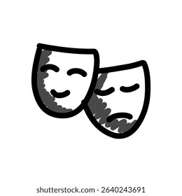 Handraw icon doodle design elements, logo, mascot and elements for drawing, isolated on white background simple design doodle