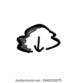 Handraw icon doodle design elements, logo, mascot and elements for drawing, isolated on white background simple design doodle