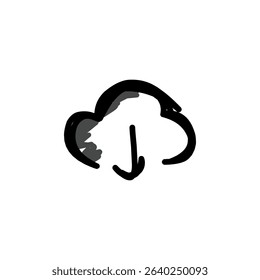 Handraw icon doodle design elements, logo, mascot and elements for drawing, isolated on white background simple design doodle
