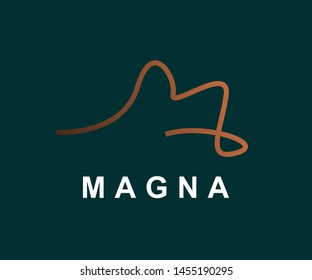 Handrawing Logo Design Initial Letter M, abstract Logo