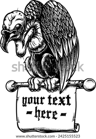 Handrawing Vulture vector graphic good for your tshirt design