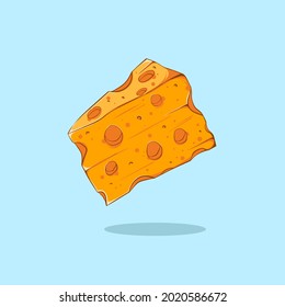 ILUSTRACIÓN DEL VECTOR DEL QUESO AMARILLO DE MANIPULACIÓN