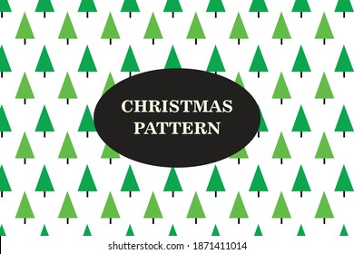 Handrawn Christmas decoration pattern background. vector illustration. pine, christmas tree