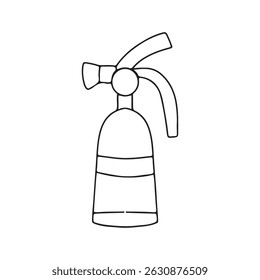 handrawn coloring book. firefigter line